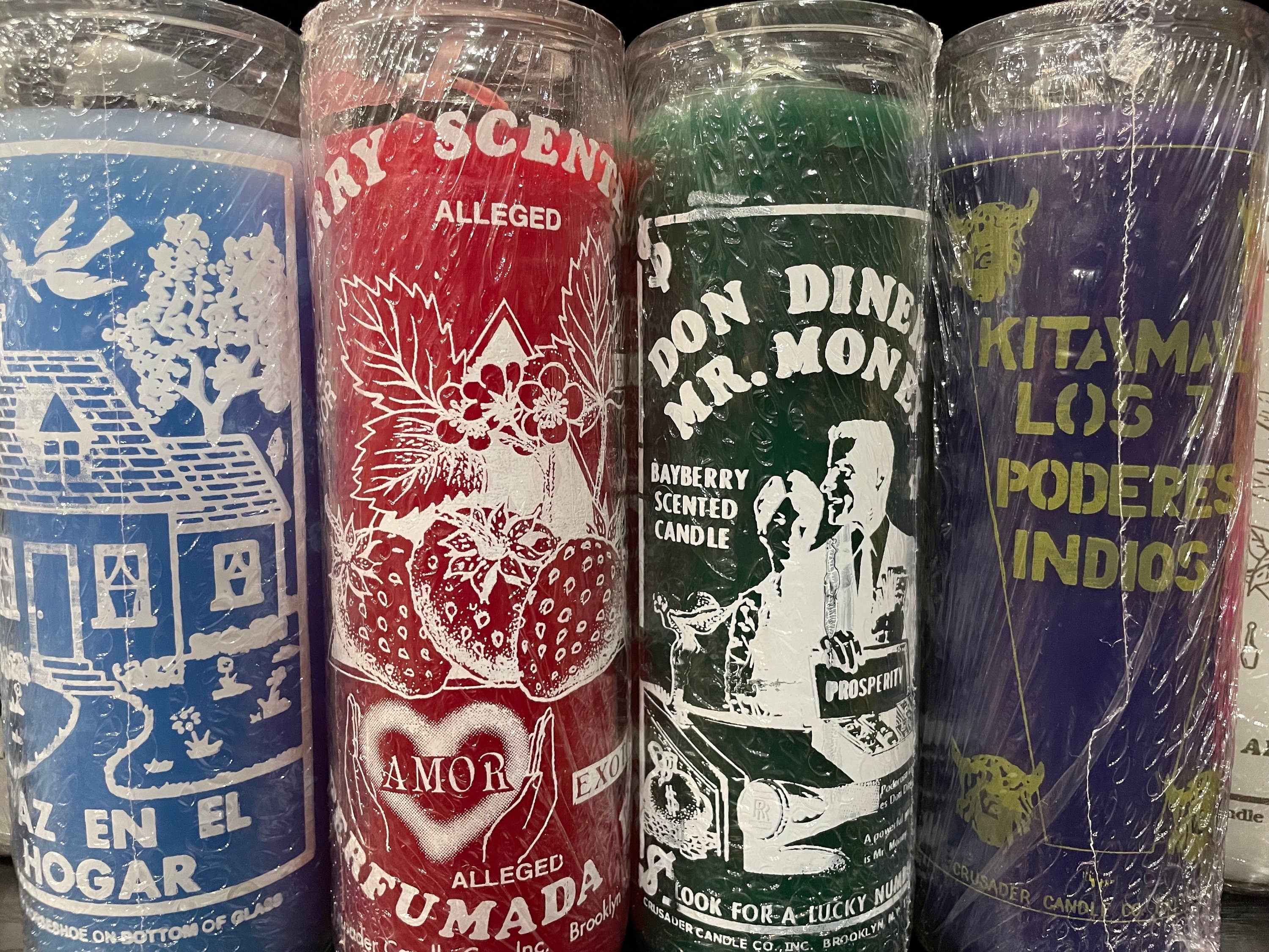 Scented novena candles - fragrance intention candles