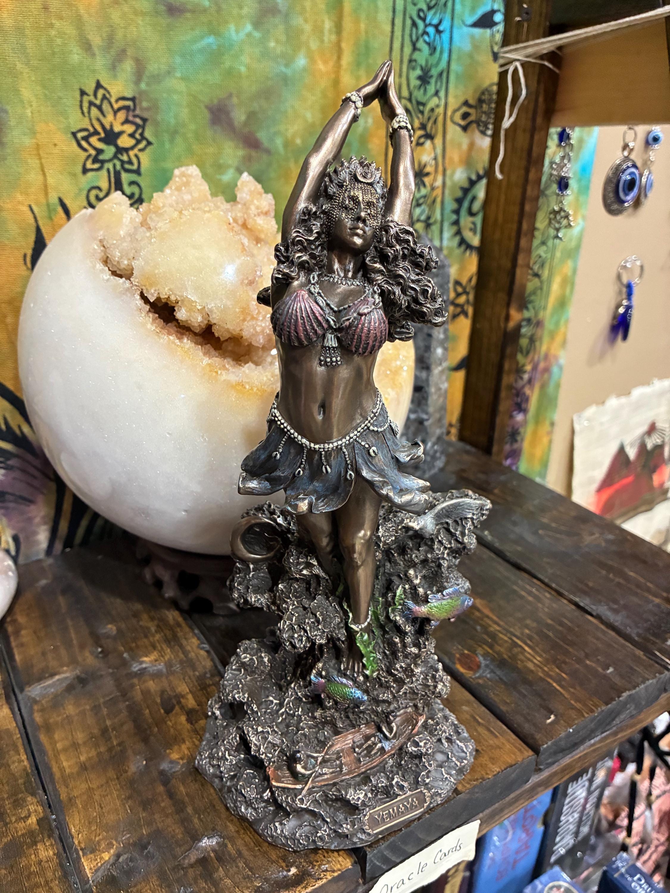 Yemaya Statue | Bronze Finish Orisha Altar Decor, 10.25"