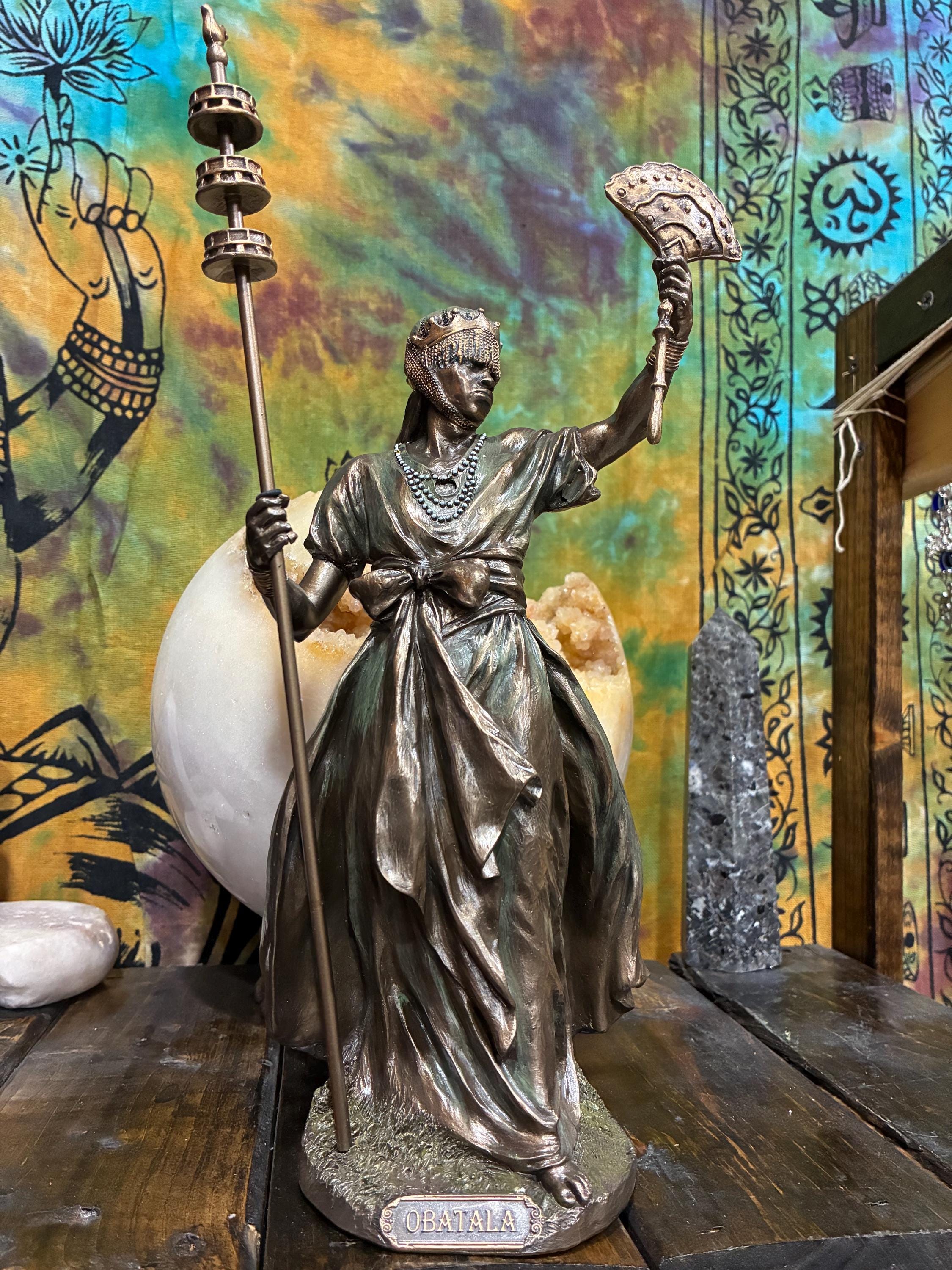 Obatala Orisha Statue – Peace, Wisdom & Purity | Yoruba Altar Decor | Santería/Lukumí, Ifá, Spiritual Gift
