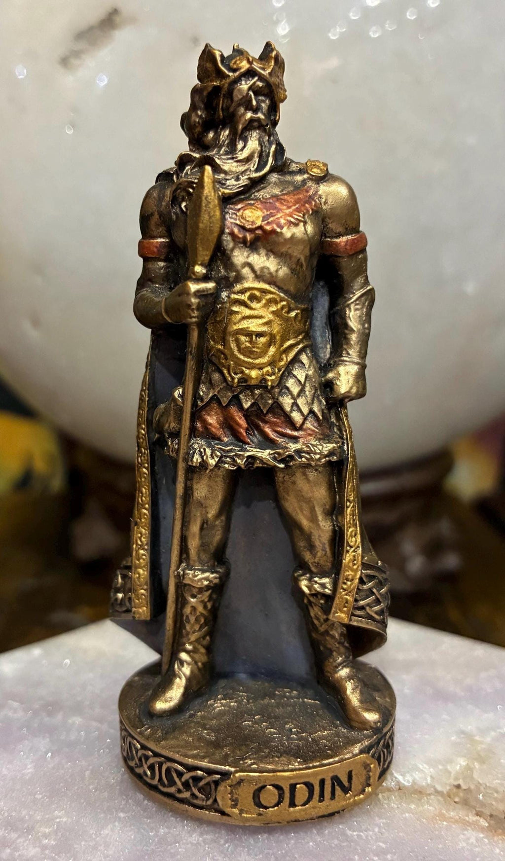 Odin Statue — 3 3/8” | Norse Allfather Figurine | Viking Altar Decor | Wisdom, Protection & Guidance | Spiritual Gift