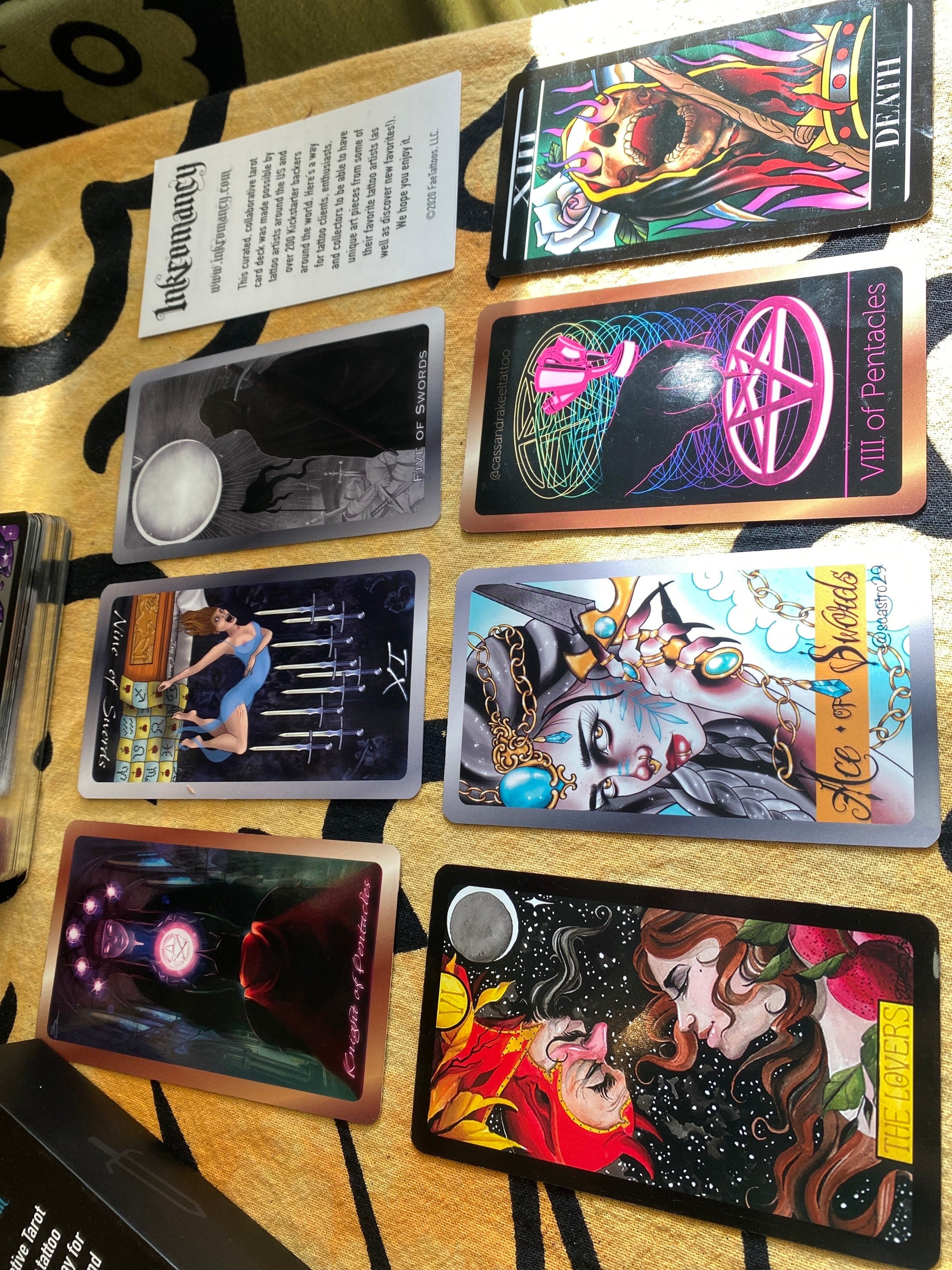 Inkromancy Tarot Deck | Tattoo Artist Collaborative | Modern Flash Art (Collector Item)