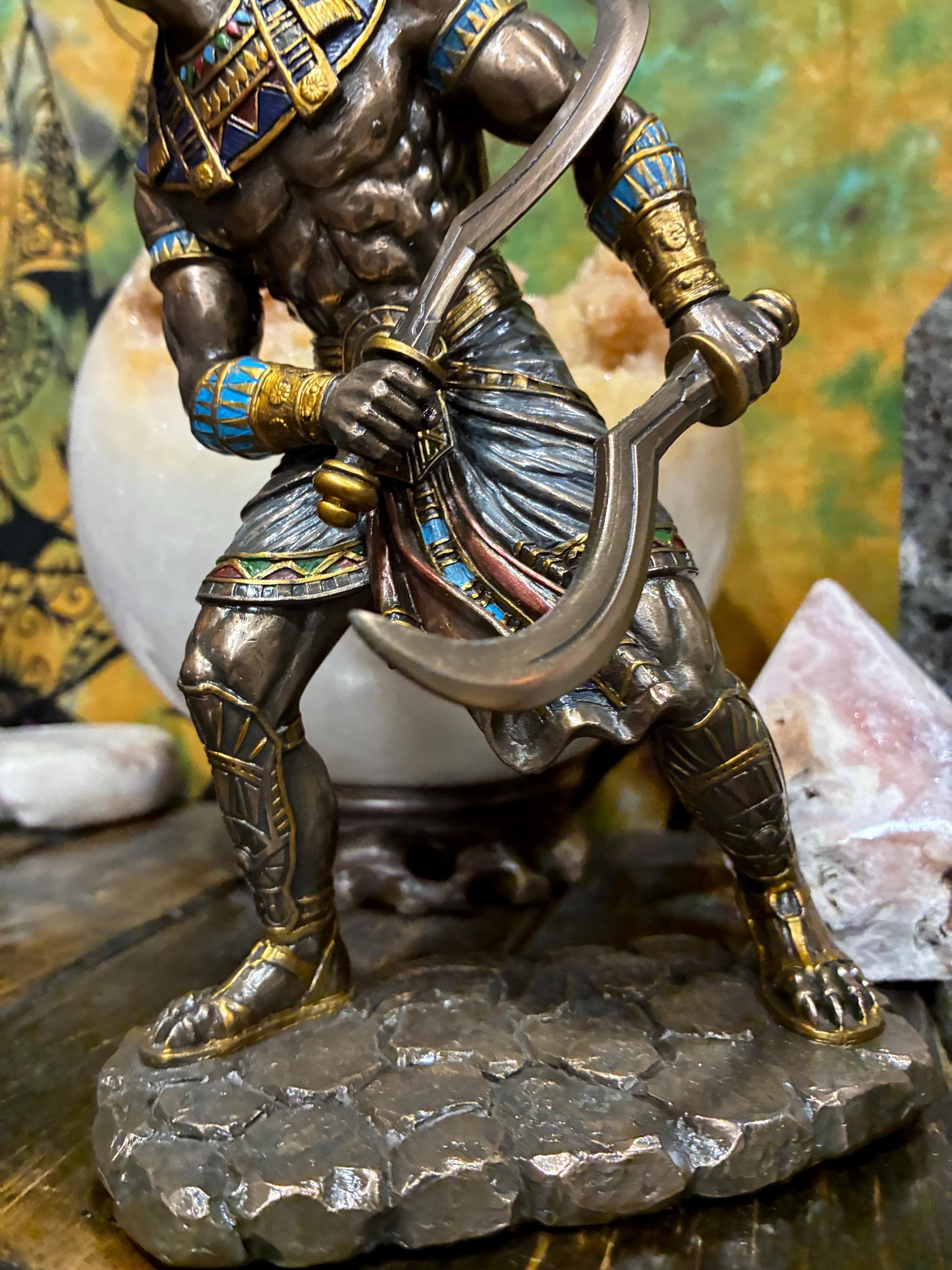 Anubis Statue | Bronze Finish Egyptian God, Altar Decor