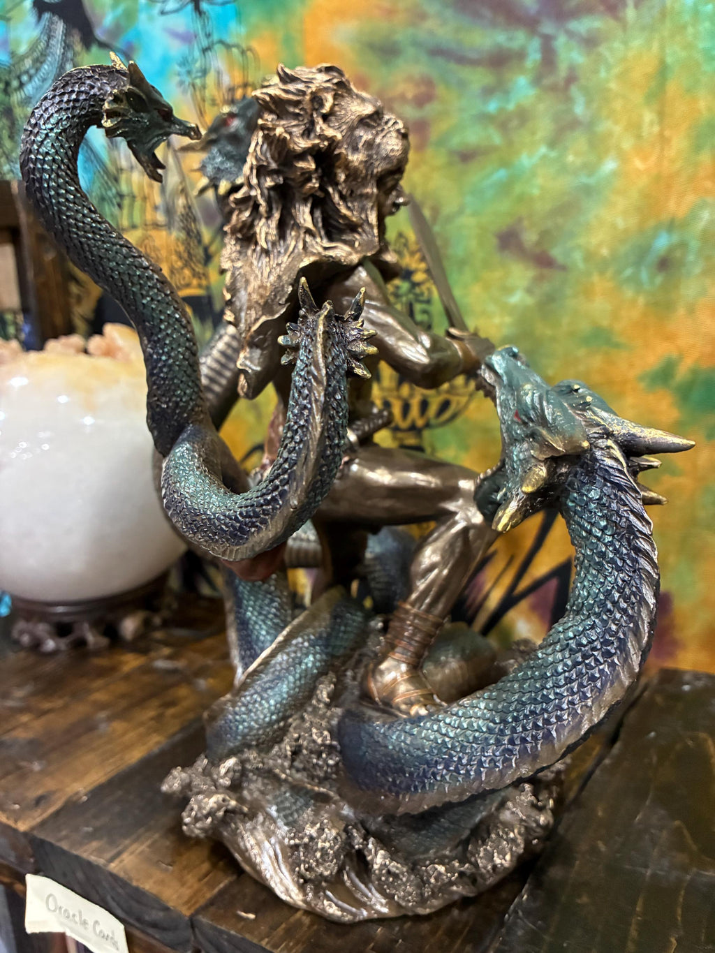 Hercules Statue 12 1/2 Inch | Greek Mythology Decor | Hercules vs Hydra Figurine | Heracles Statue | Strength Courage Gift