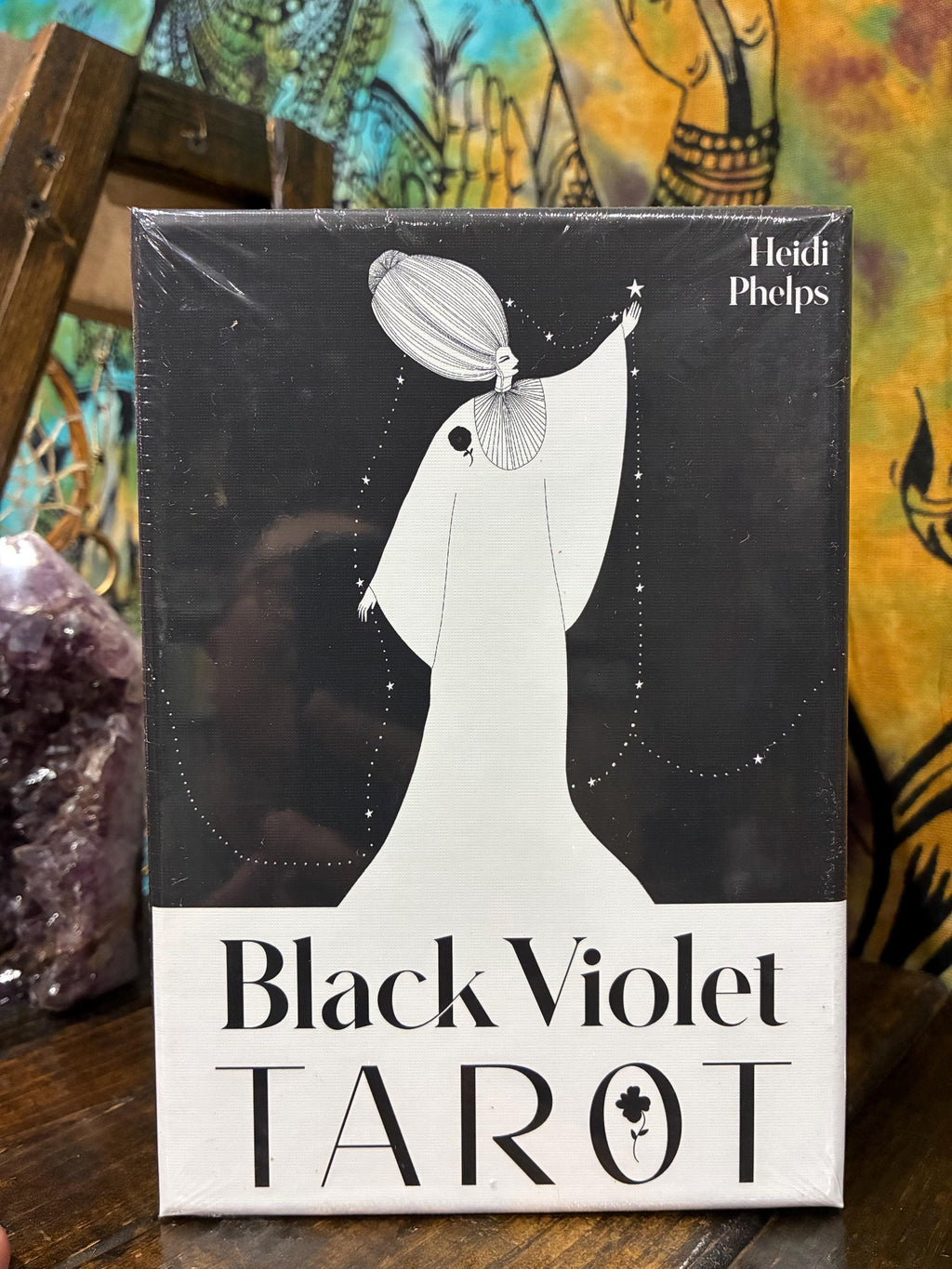Black violet tarot cards