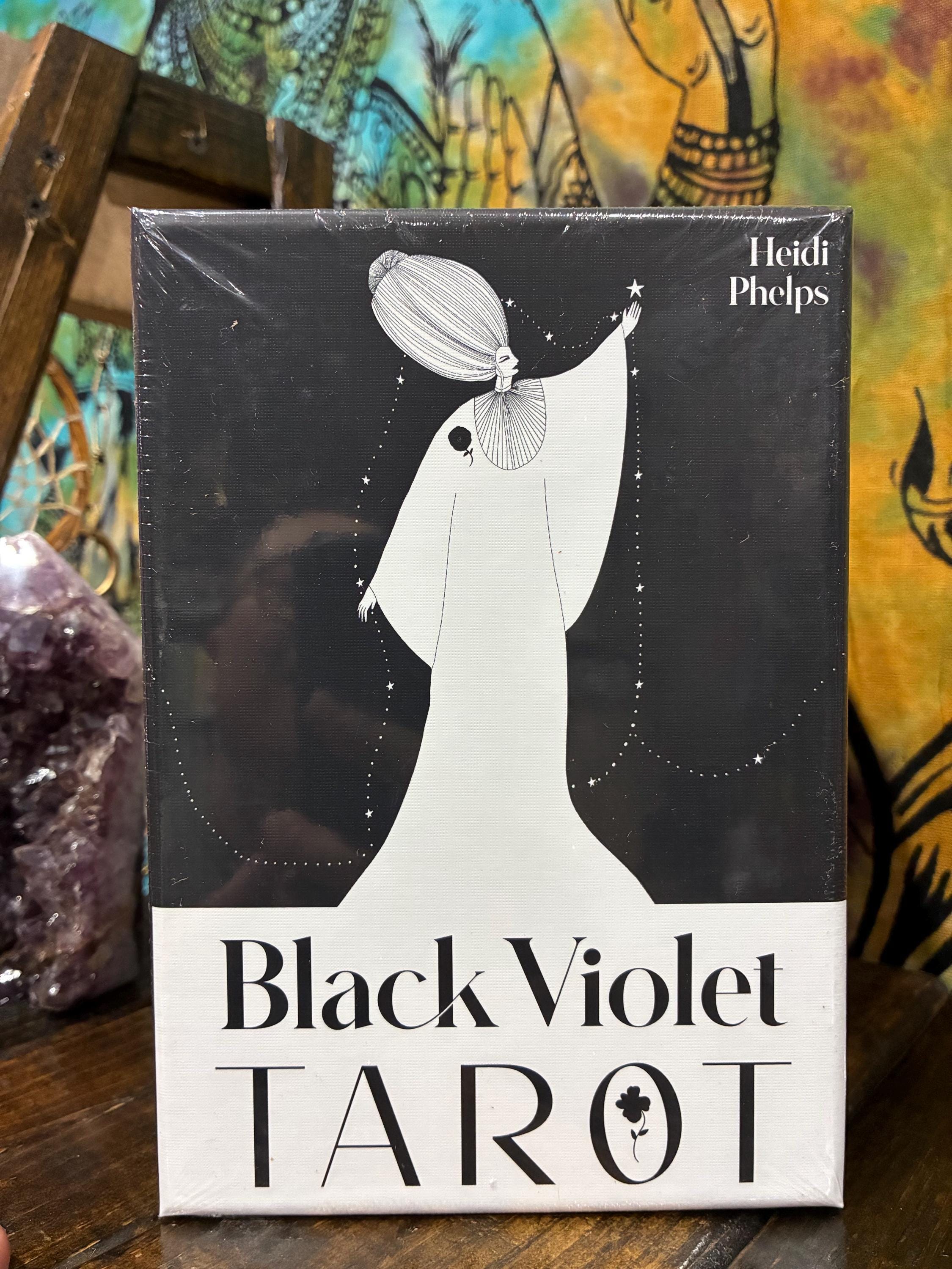 Black violet tarot cards