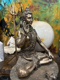 Shiva Statue | 10 1/8" Bronze Cast Resin, Hindu Altar Decor