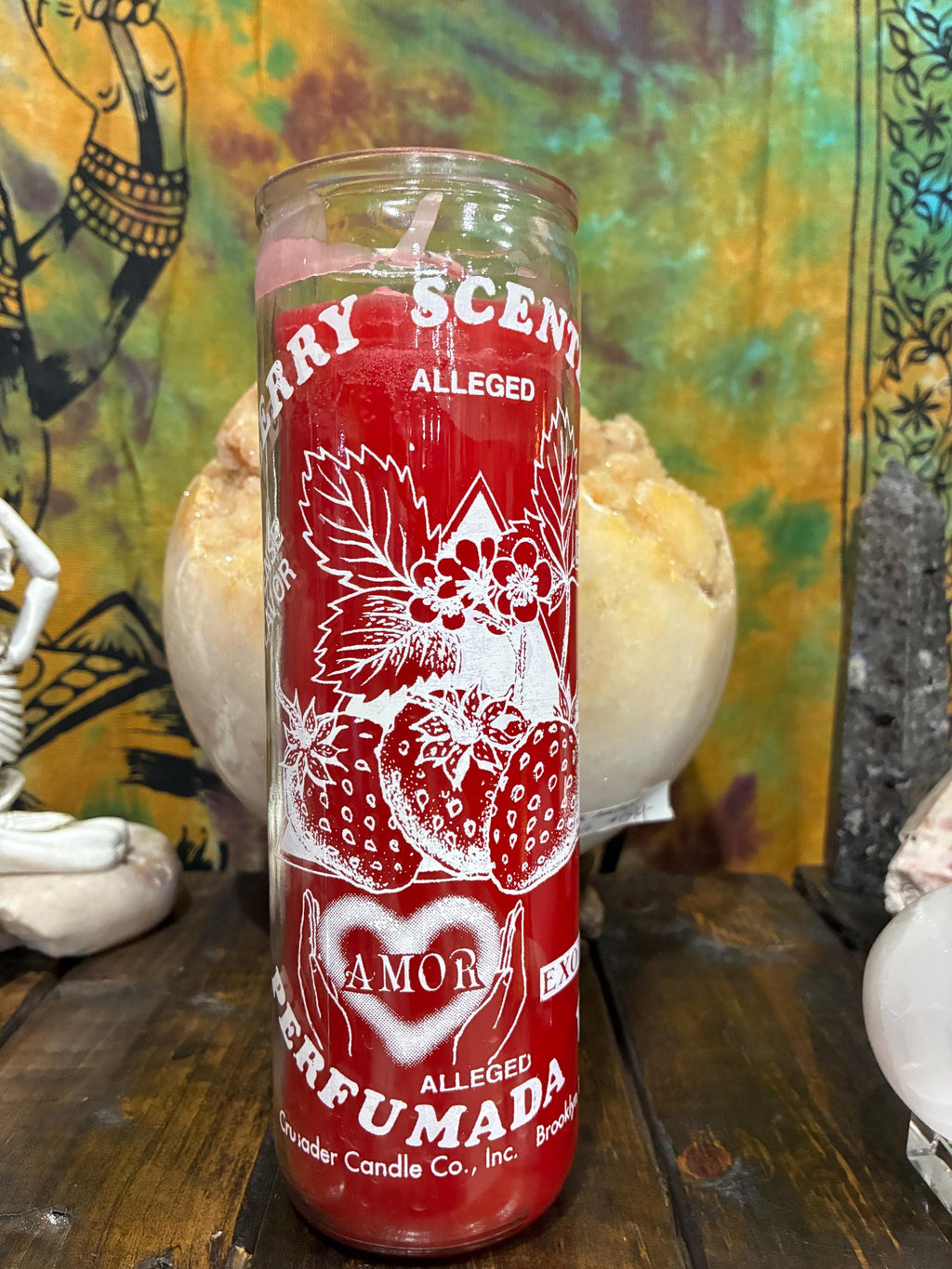 Strawberry Love Candle - Exotic Scented Novena Candle - Attract Love & Romance - Aphrodisiac Candle - Passion /Desire