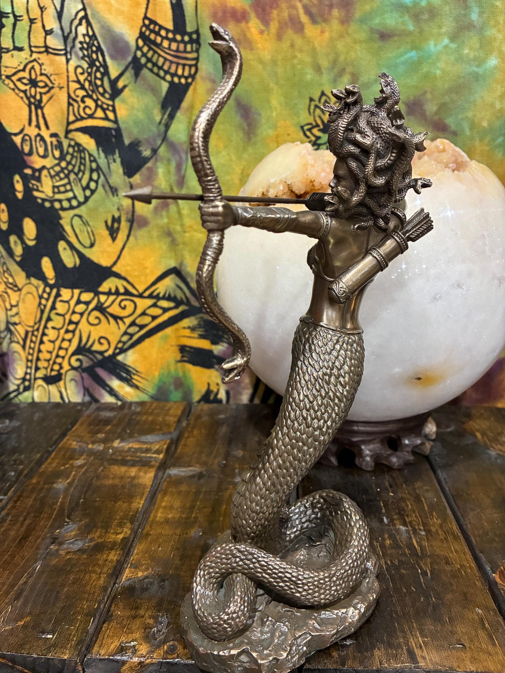 Medusa Statue 9 1/8 Inch | Greek Mythology Decor | Gorgon Figurine w/ Snake Hair | Protection Altar Decor | Athena Medusa Gift
