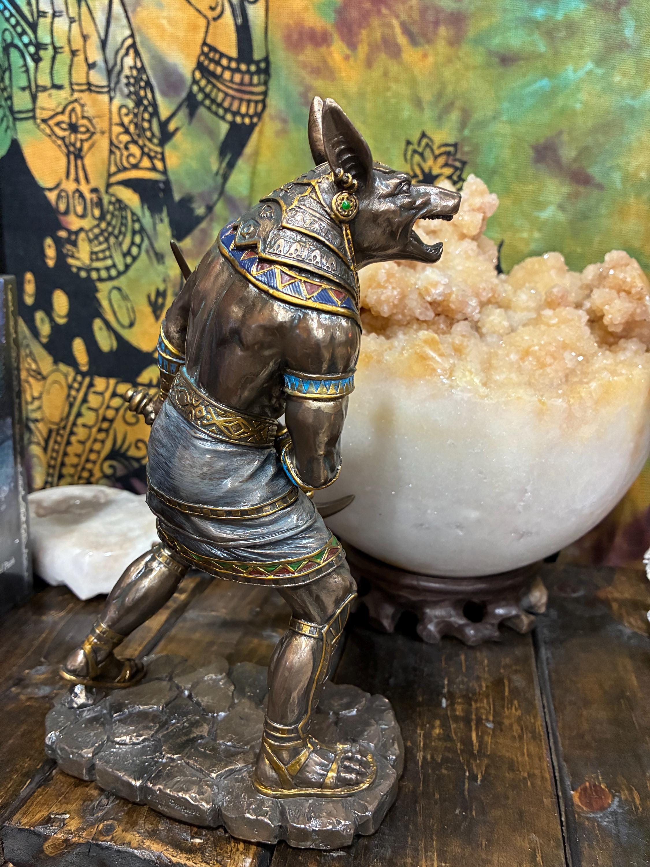 Anubis Statue | Bronze Finish Egyptian God, Altar Decor