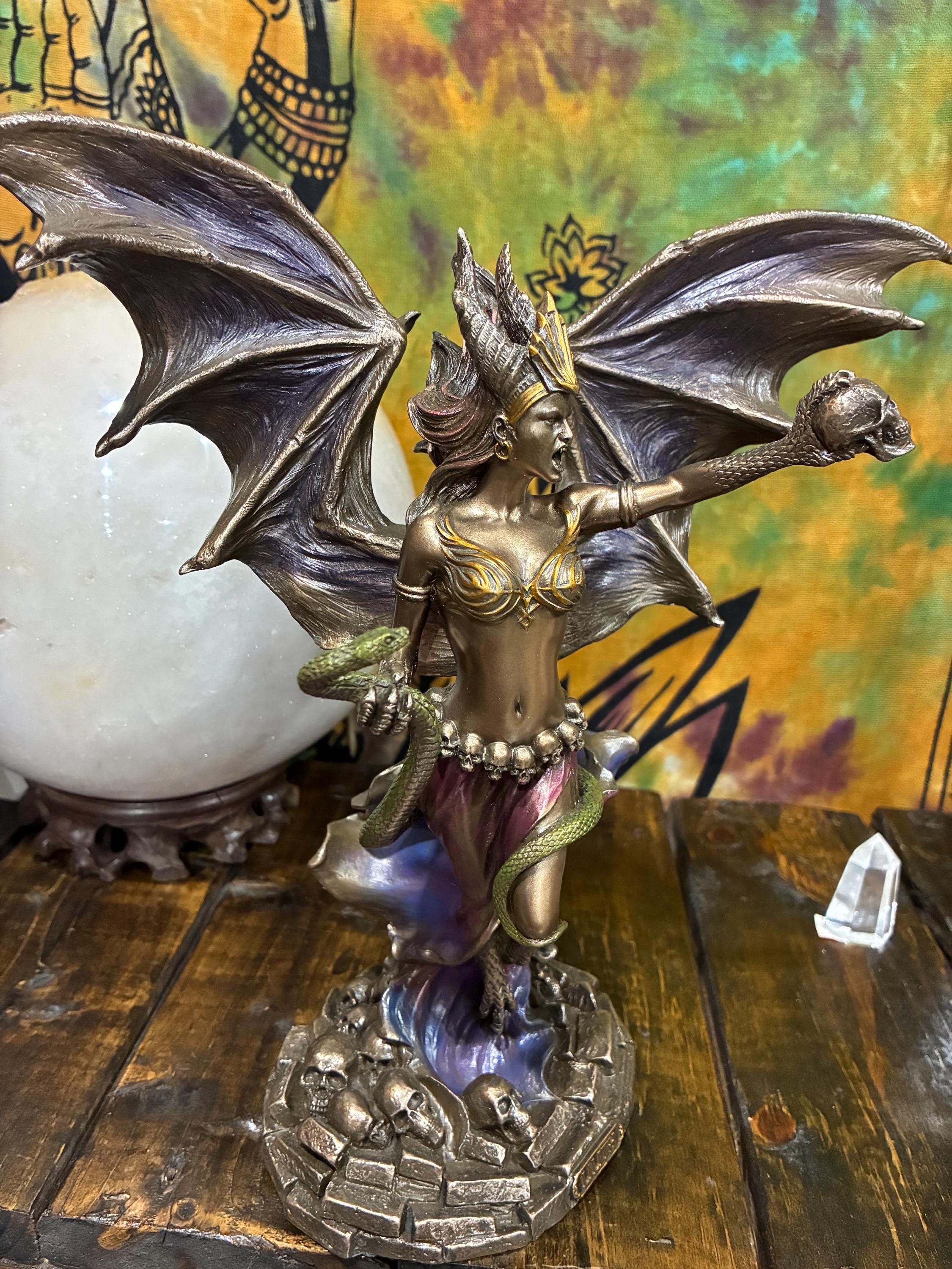 Lilith Statue Veronese Design | Cold Cast Resin Dark Goddess Figurine | Gothic Altar Decor