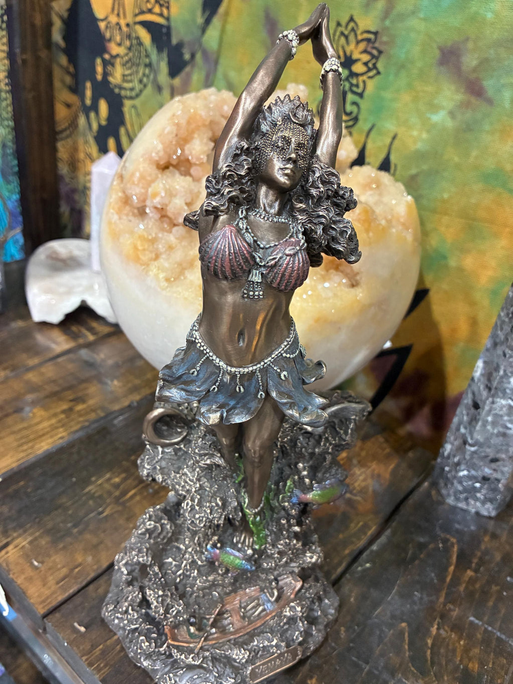 Yemaya Statue | Bronze Finish Orisha Altar Decor, 10.25"