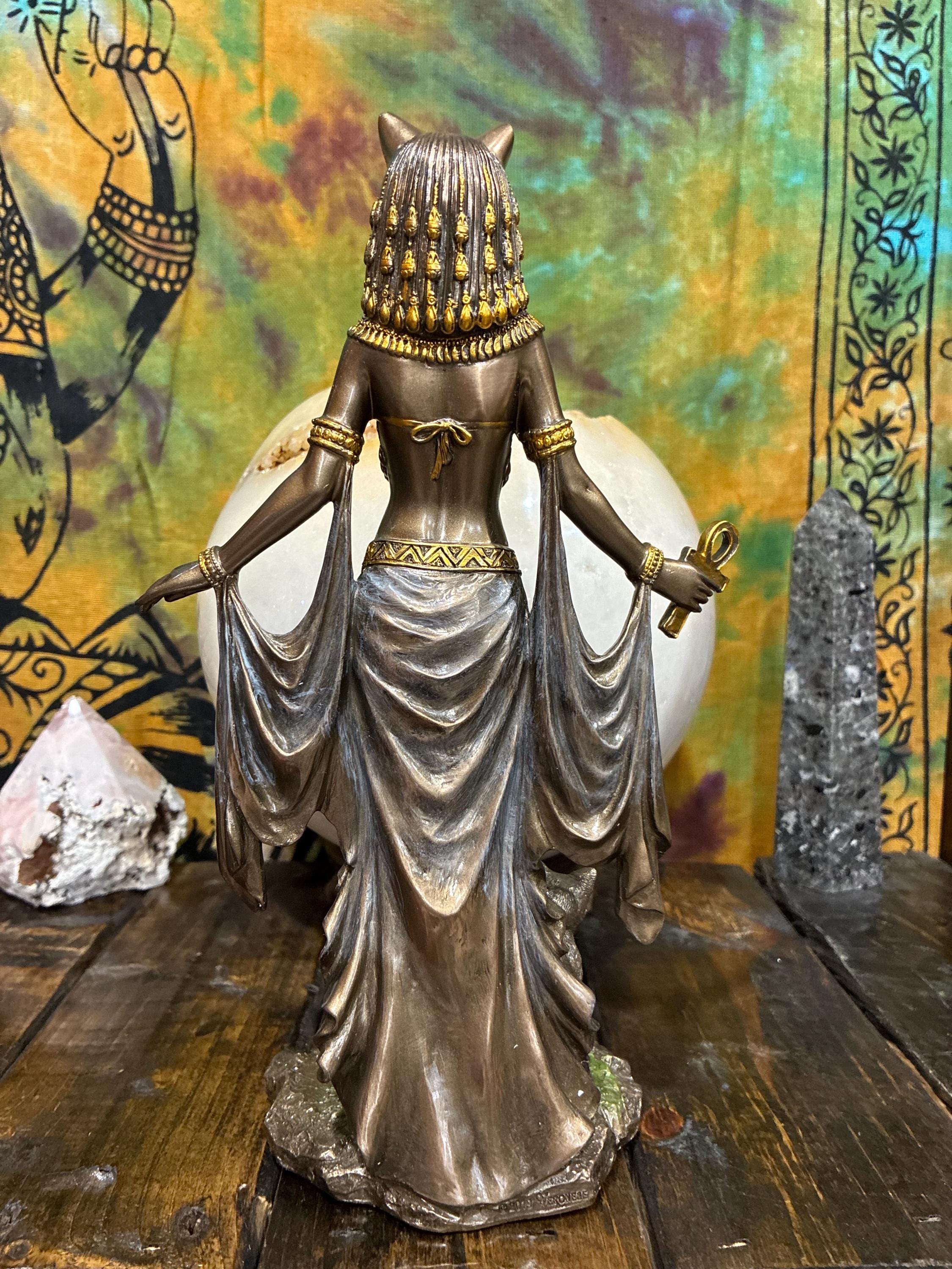 Bastet Statue – Egyptian Goddess Altar Decor-bronze cast resin-Gothic decor