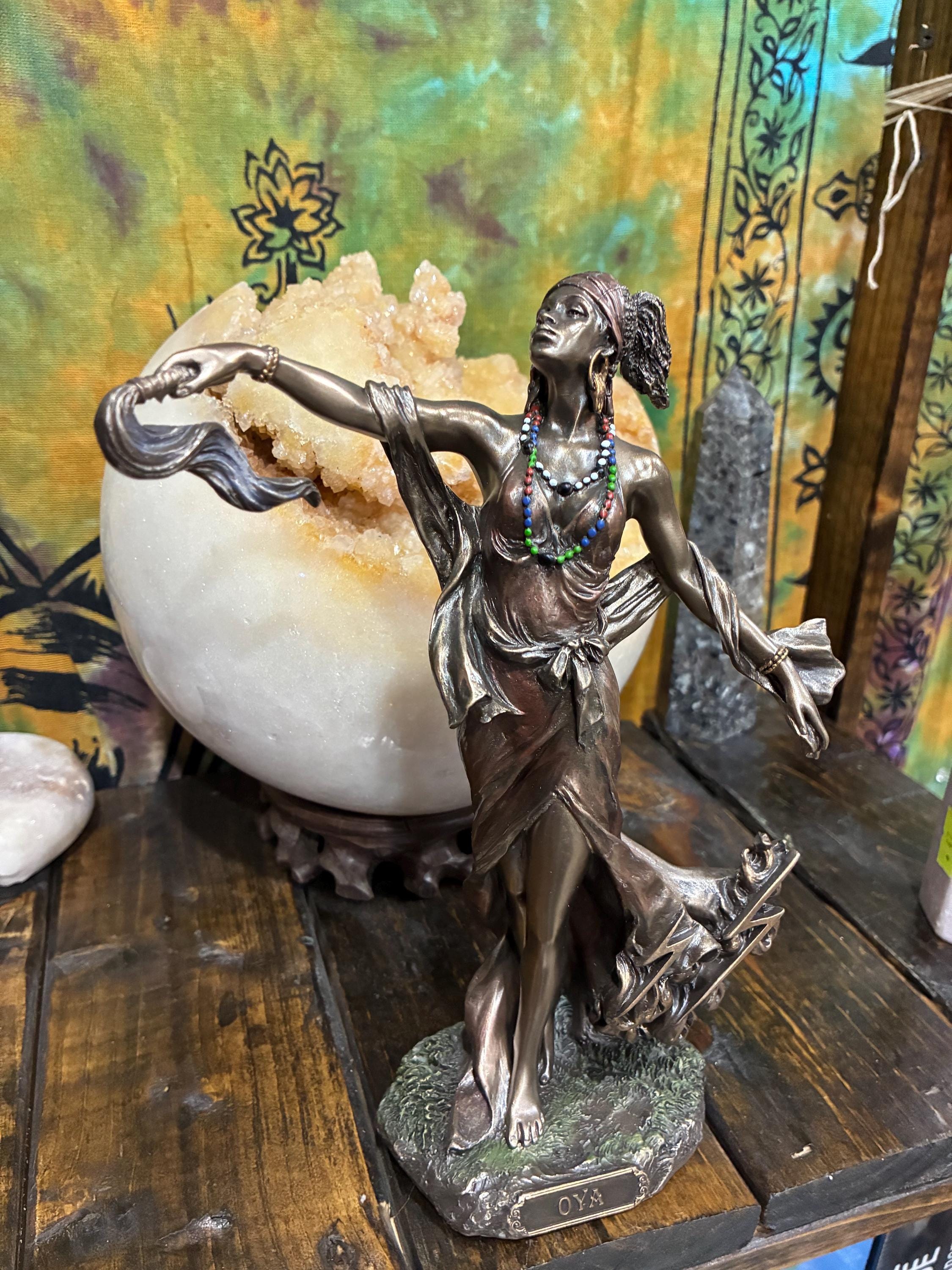 Oya Statue | Bronze Finish Orisha of Storms, Winds & Transformation