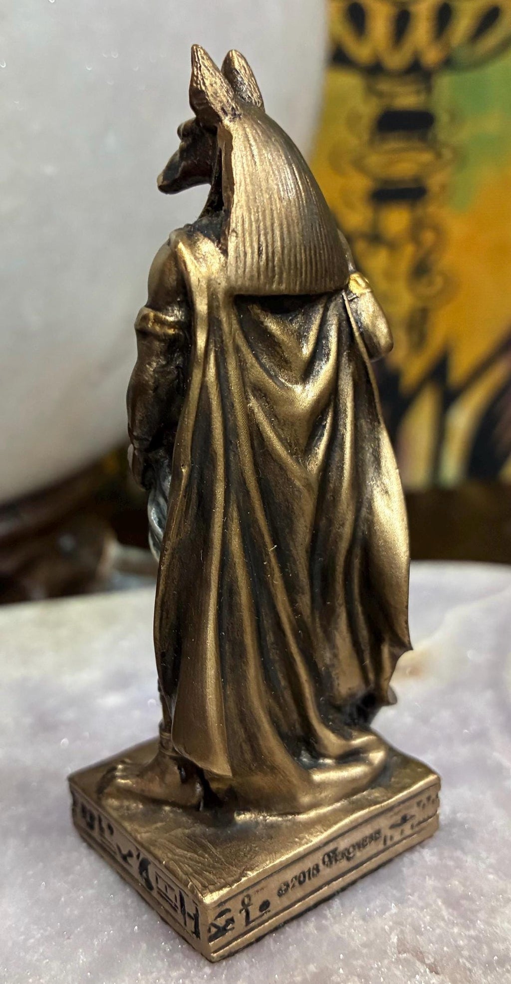 Anubis Statue — 3 1/2” (Mini) | Egyptian Jackal God Figurine | Protection & Ancestor Altar Decor | Spiritual Gift