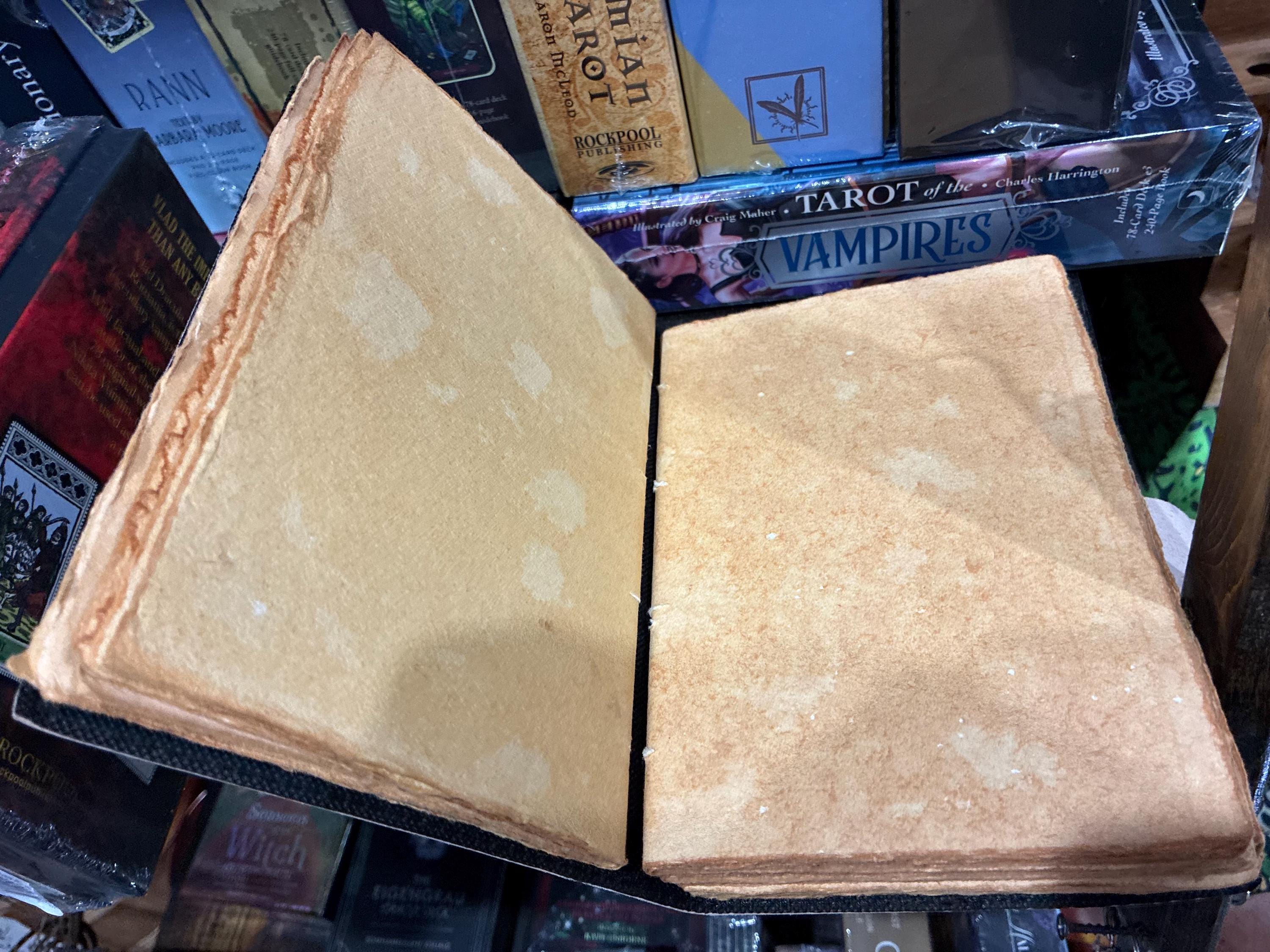 Evil eye black journal handmade pressed paper