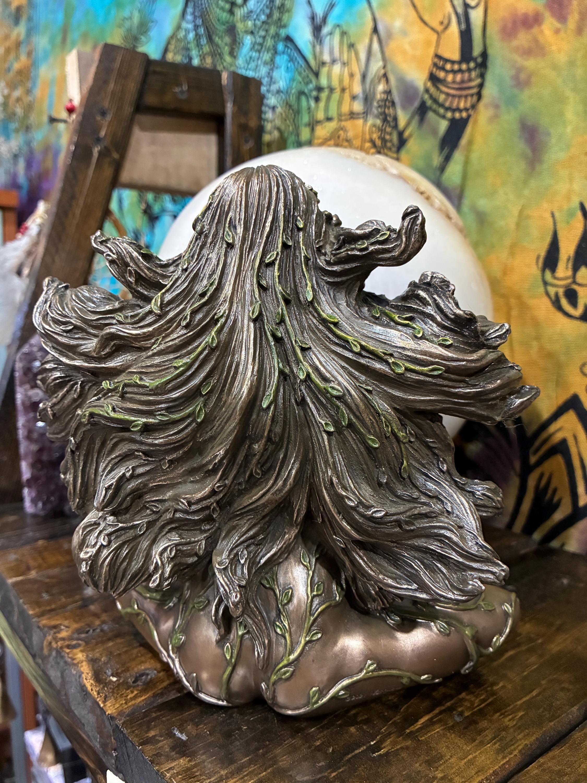 Mother Goddess Statue – Bronze Cast Resin, Earth Connection Altar Decor