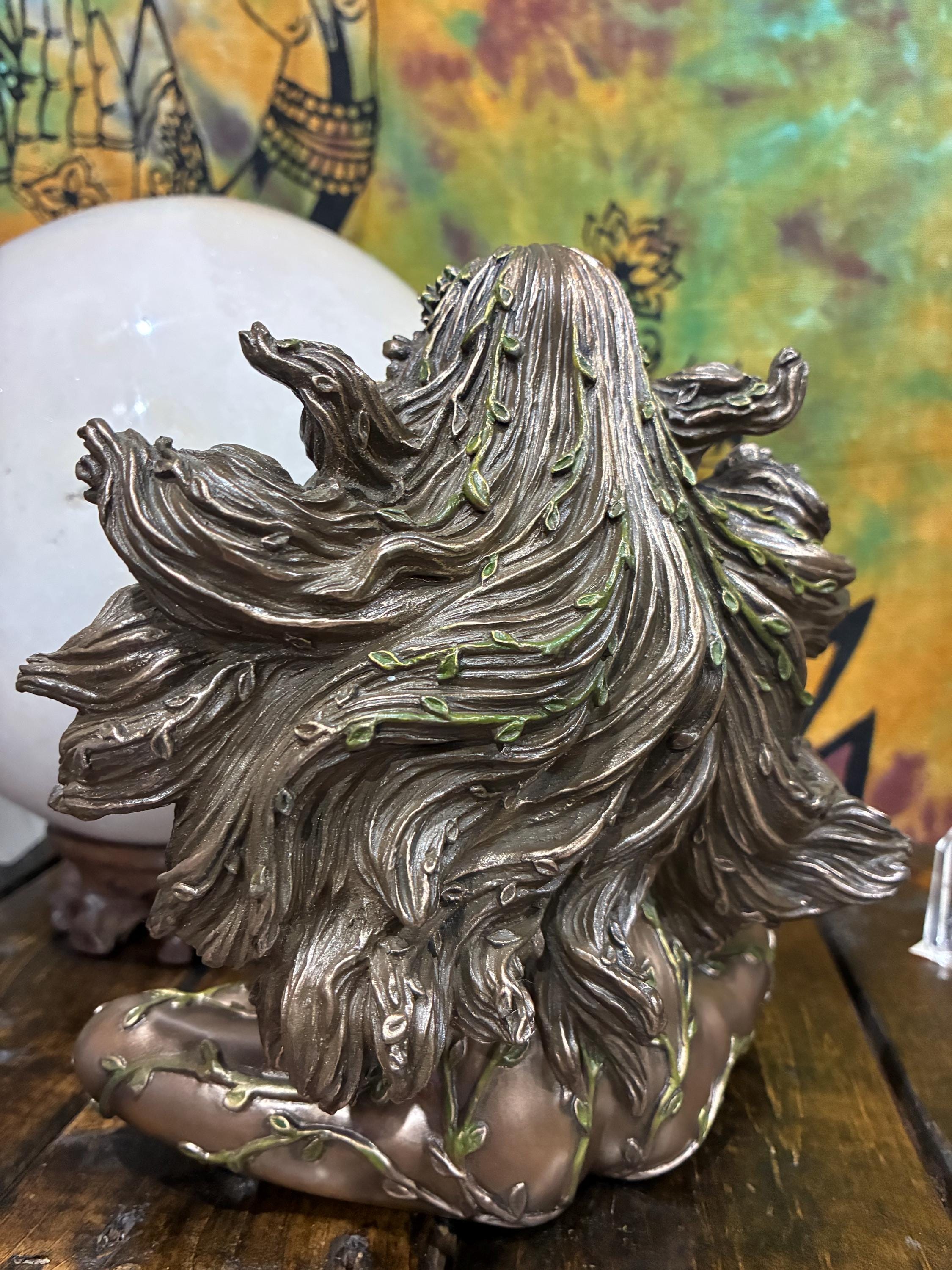 Mother Goddess Statue – Bronze Cast Resin, Earth Connection Altar Decor