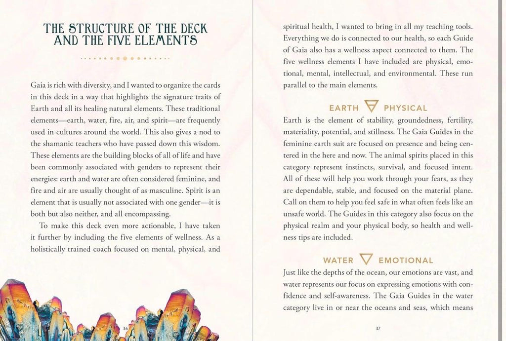 Guidance from Gaia Oracle Cards: Spirit Animal Practices, Affirmations (Guidebook)