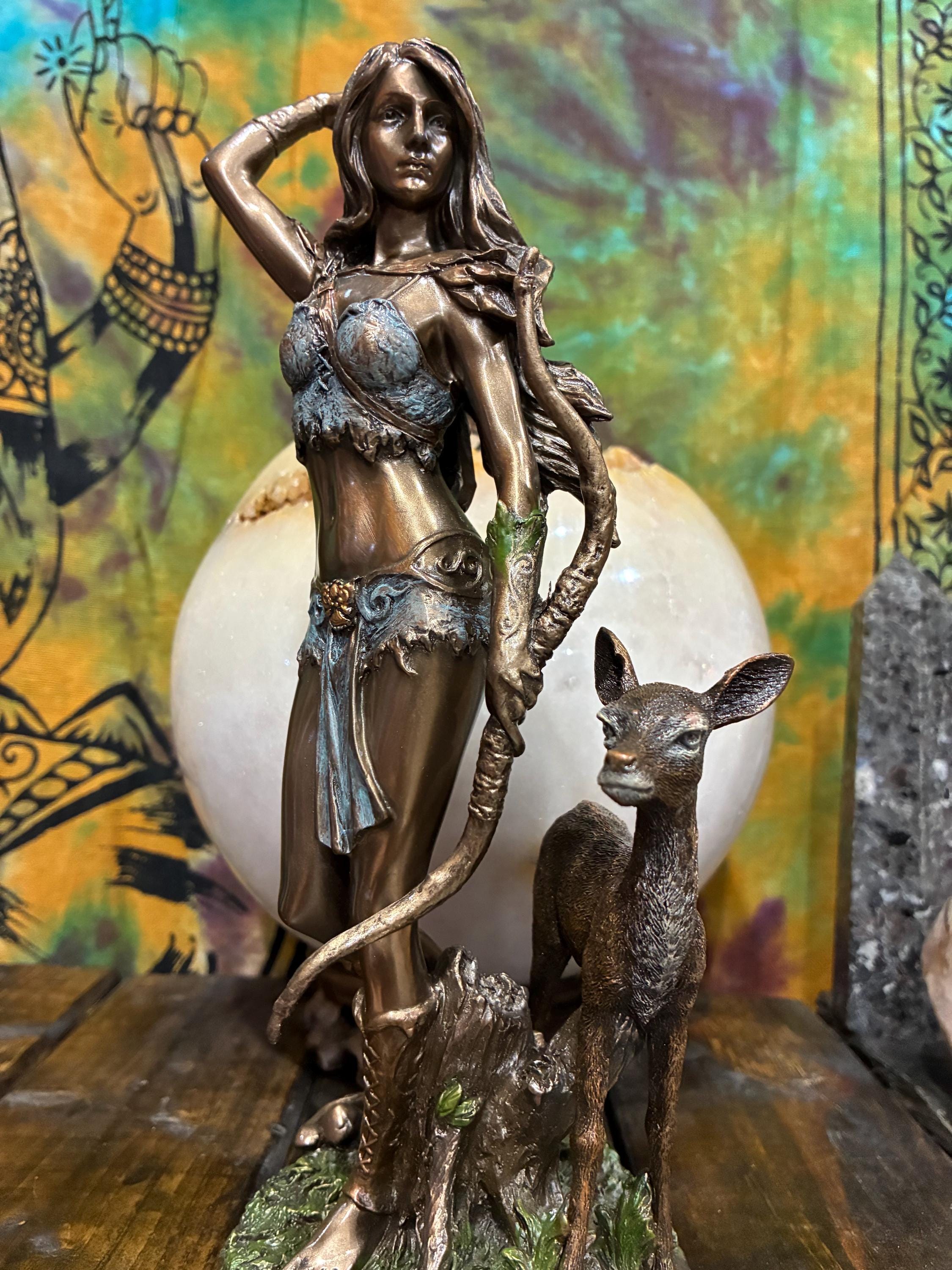 Artemis Statue — 9 7/8” (Greek Goddess of the Hunt Altar Decor
