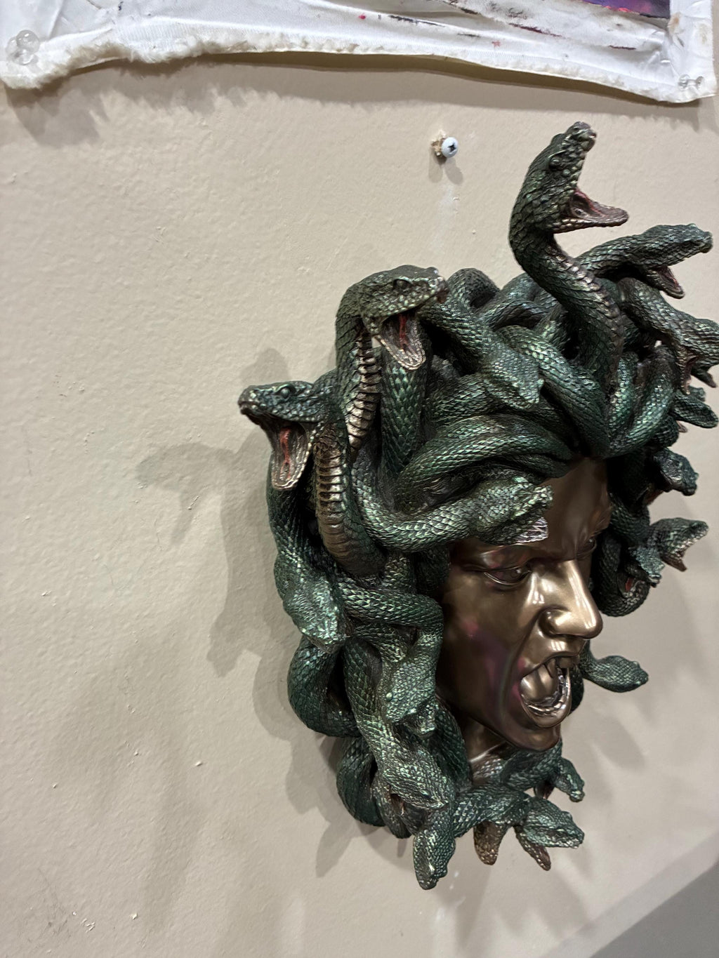 Medusa Wall Sculpture | Gothic Mythology Snake Hair Decor