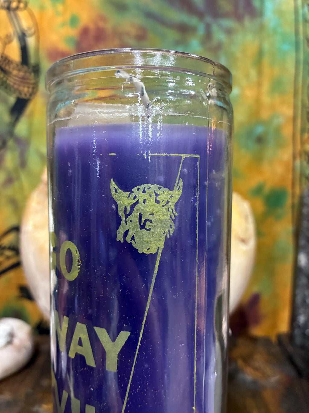 Go Away Evil Candle - 7 Indian Powers, Spiritual Protection