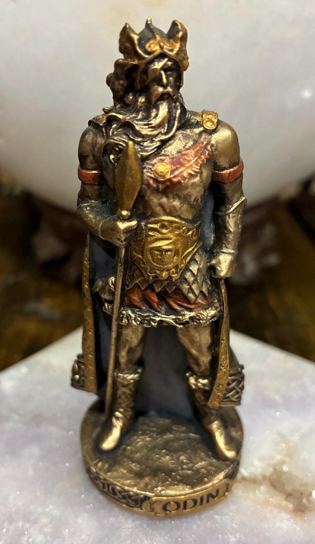 Odin Statue — 3 3/8” | Norse Allfather Figurine | Viking Altar Decor | Wisdom, Protection & Guidance | Spiritual Gift