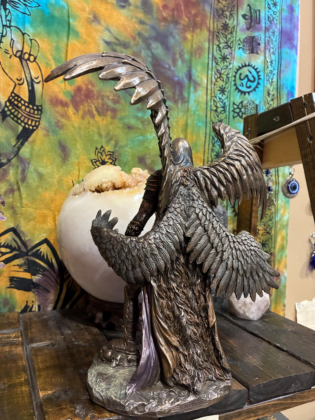 Azrael (Angel of Death) Statue  10 3/4” (Gothic Winged Guardian Decor)
